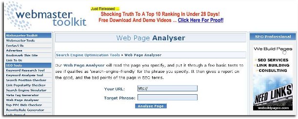 web page analyzer