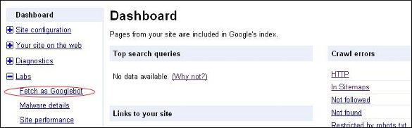 google webmaster tools google bot