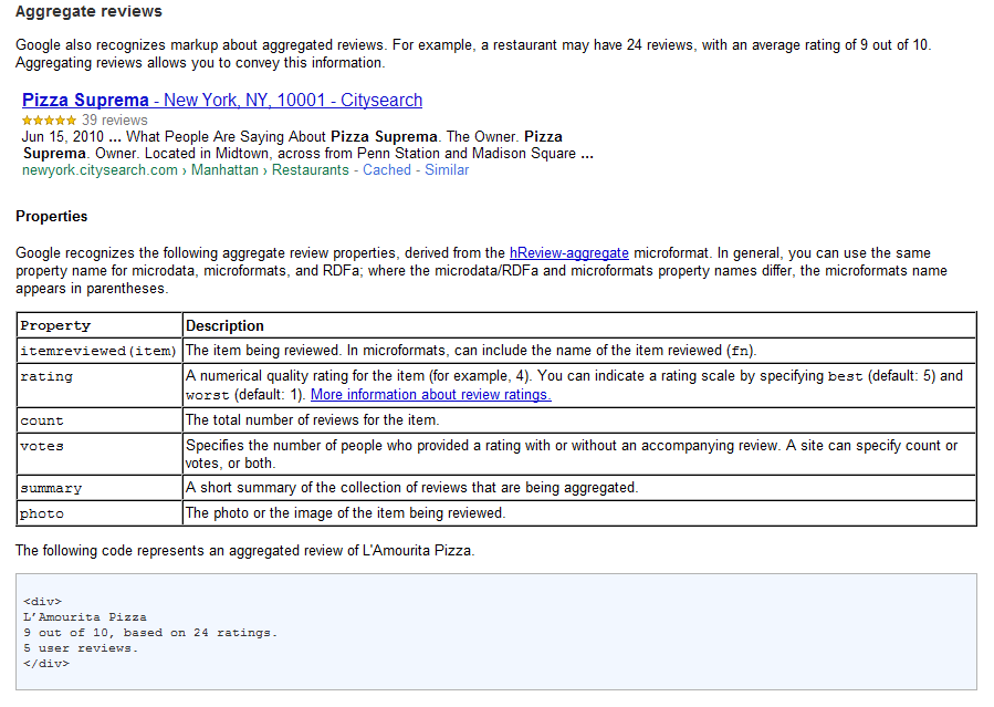 hreview aggregate