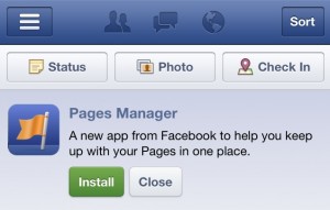 Install Facebook Pages Manager Notification in News Feed