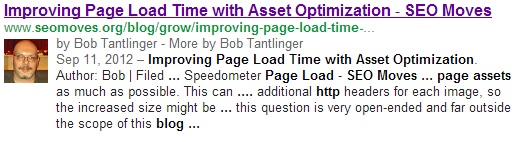 SEO Moves - Author Credit in SERP Example