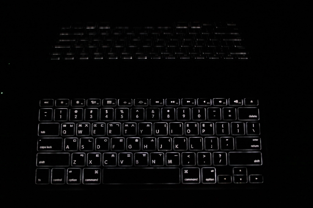 Dark keyboard closeup