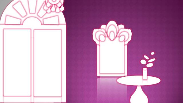 Window and mirror pink purple