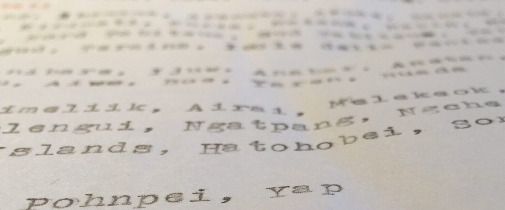 Typewriter writed paper