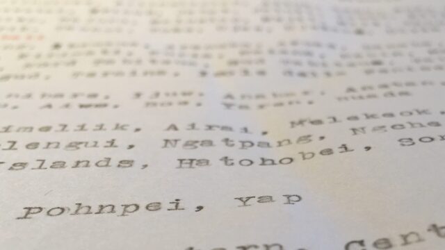 Typewriter writed paper