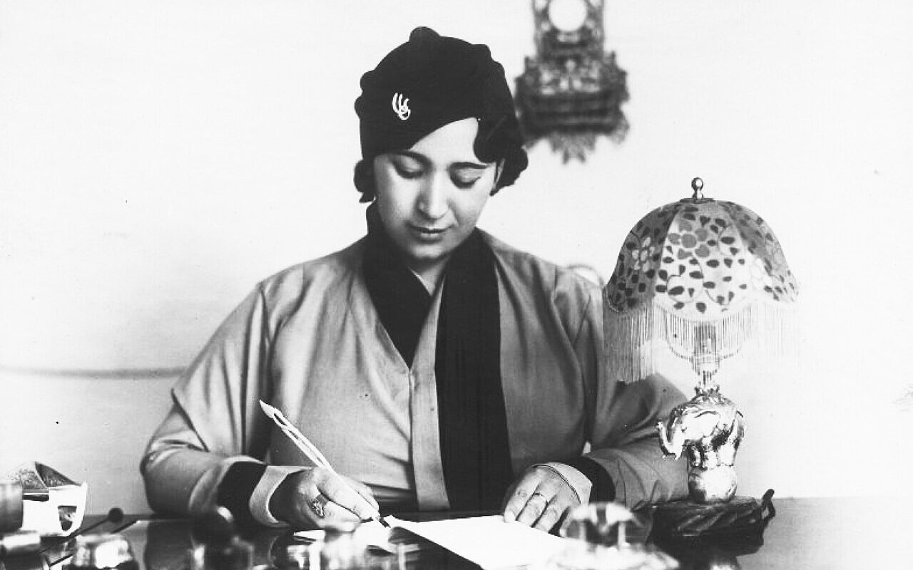 Gamila el alaily on her desk
