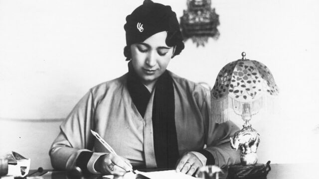 Gamila el alaily on her desk