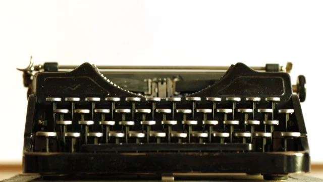 Typewriter writing