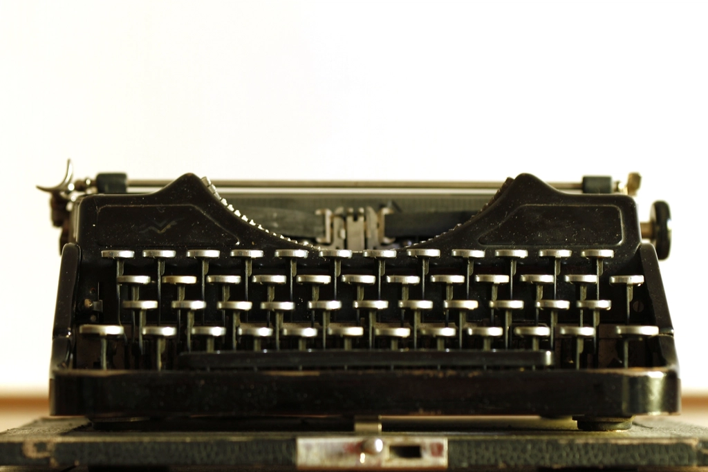 Typewriter writing