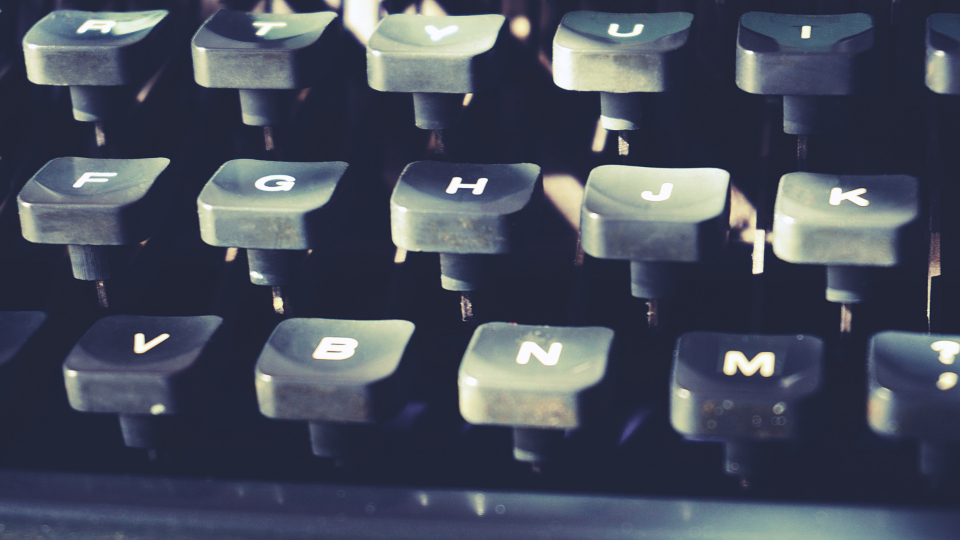 Typewriter typing