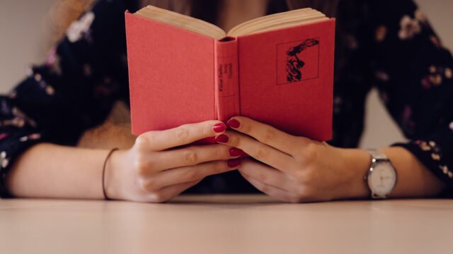 Girl reading a book