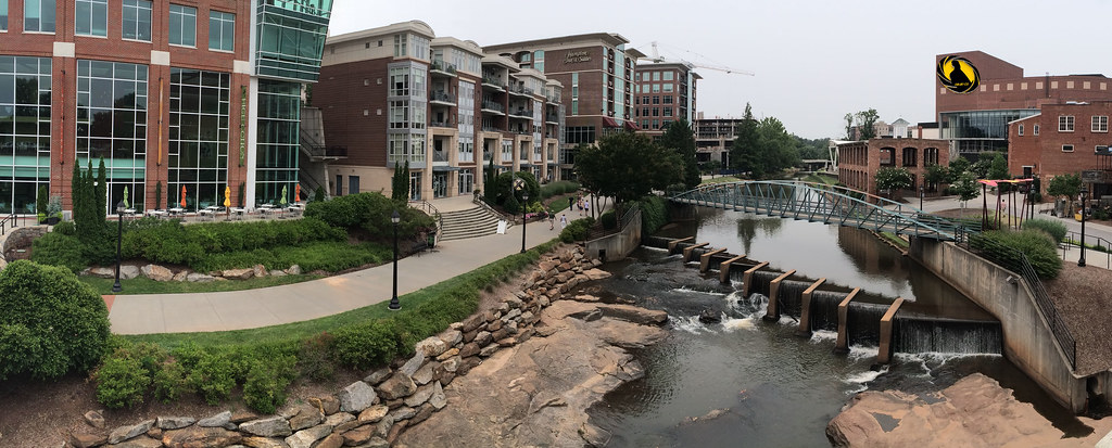 Greenville sc downtown riverwalk panoramic view