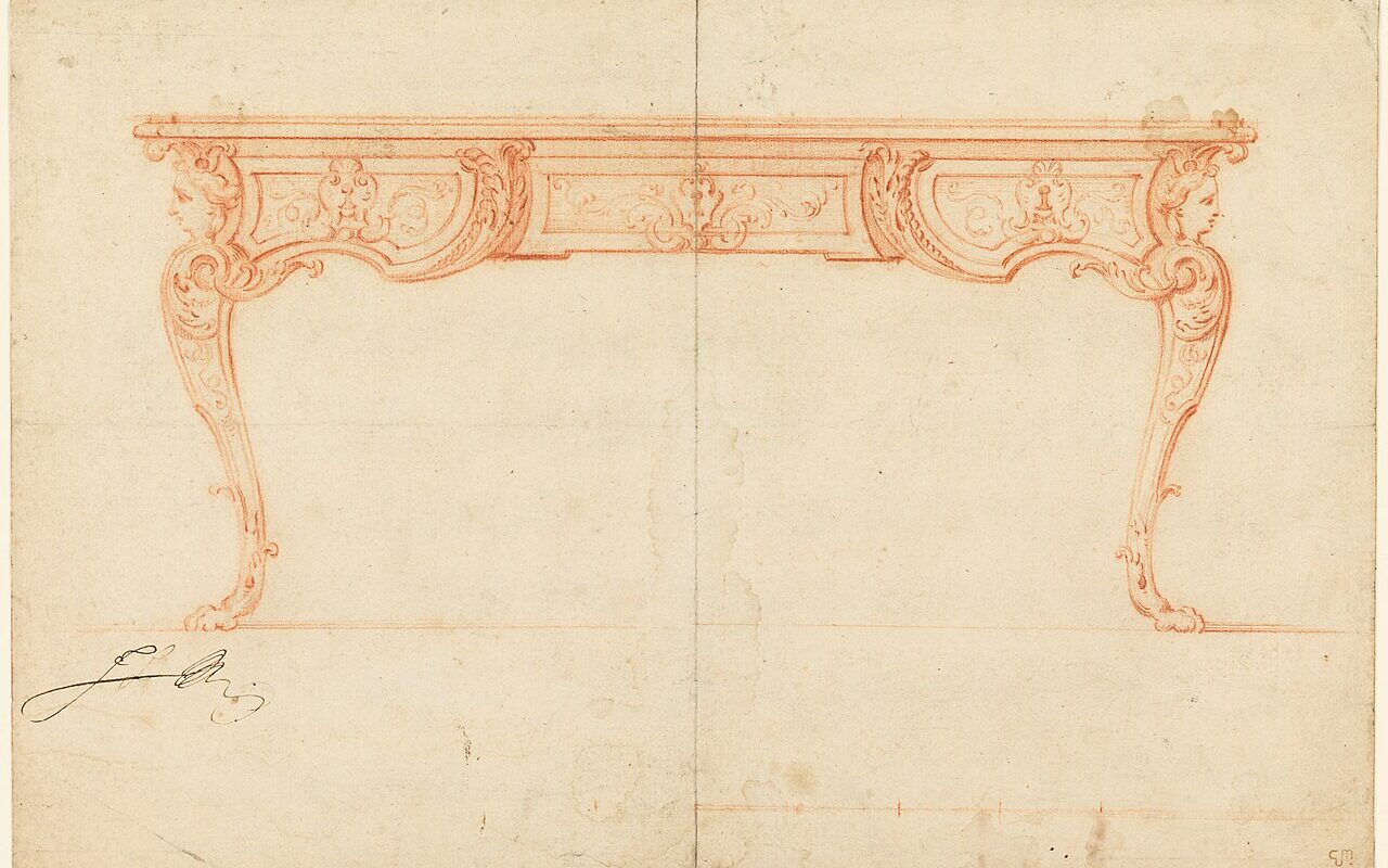 Gilles marie oppenord elevation of a writing desk google art project