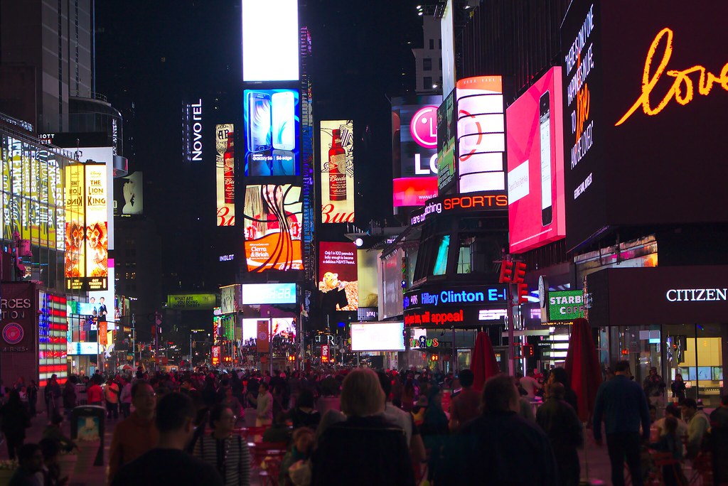 Crowded times square