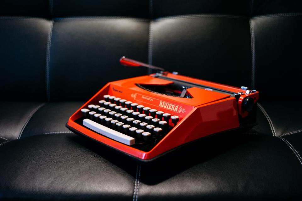 Typewriter writing