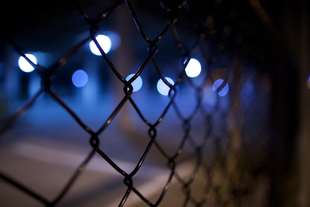 Chain link fence blocking several
