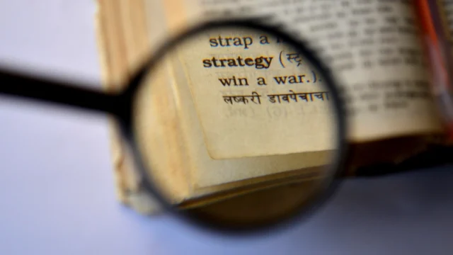 Magnifying glass strategy text
