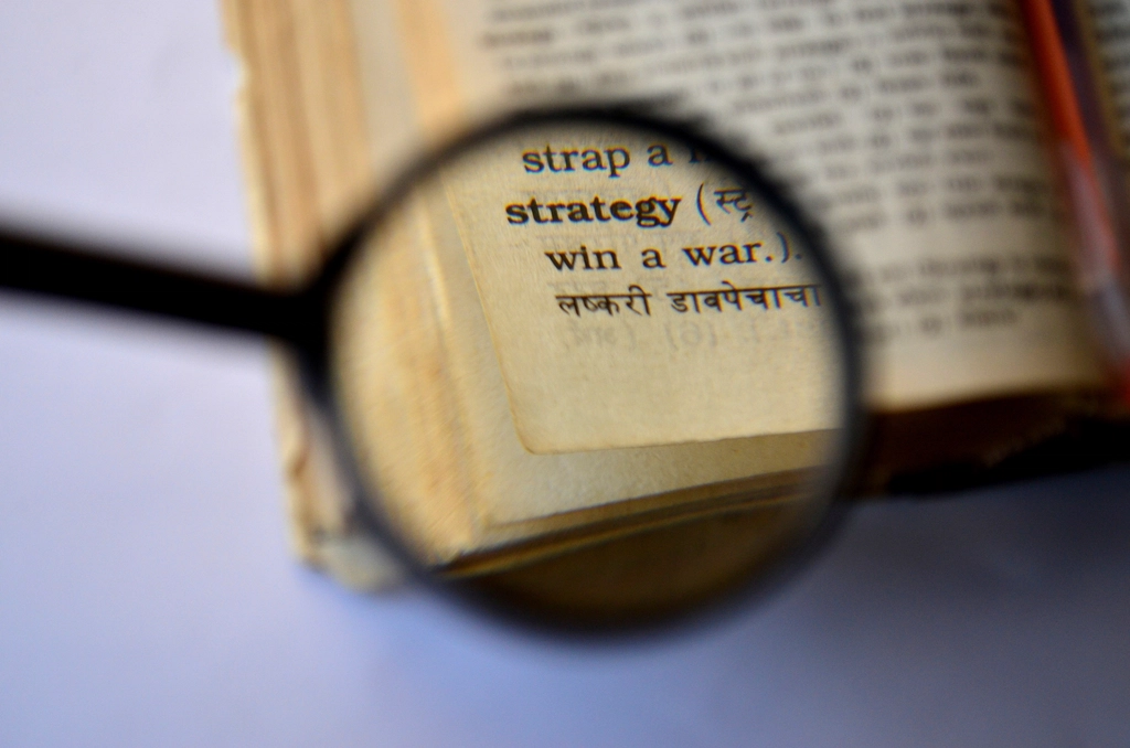 Magnifying glass strategy text