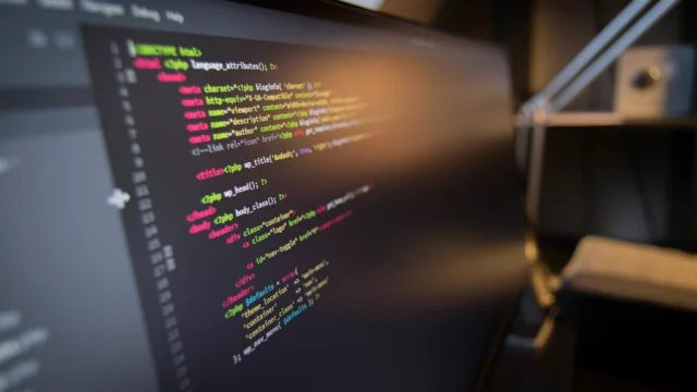 Code computer screen