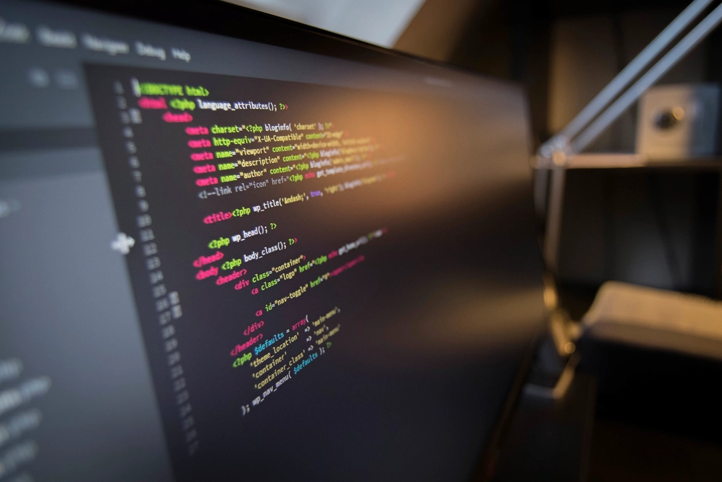 Code computer screen