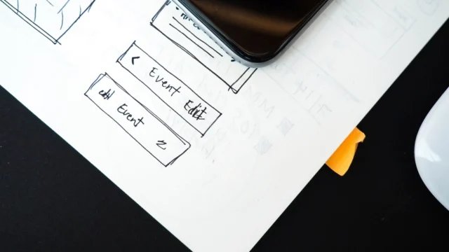 Wireframe web mobile device mouse
