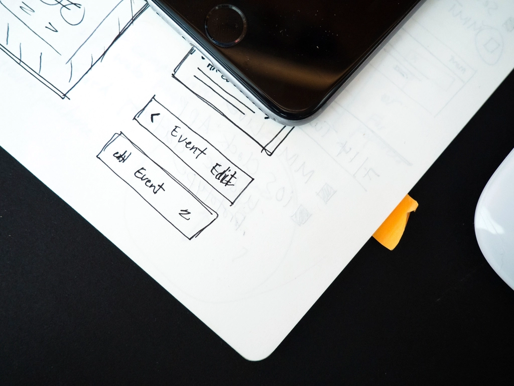 Wireframe web mobile device mouse