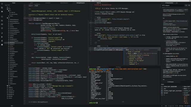 Julia juno atom ide editing repl