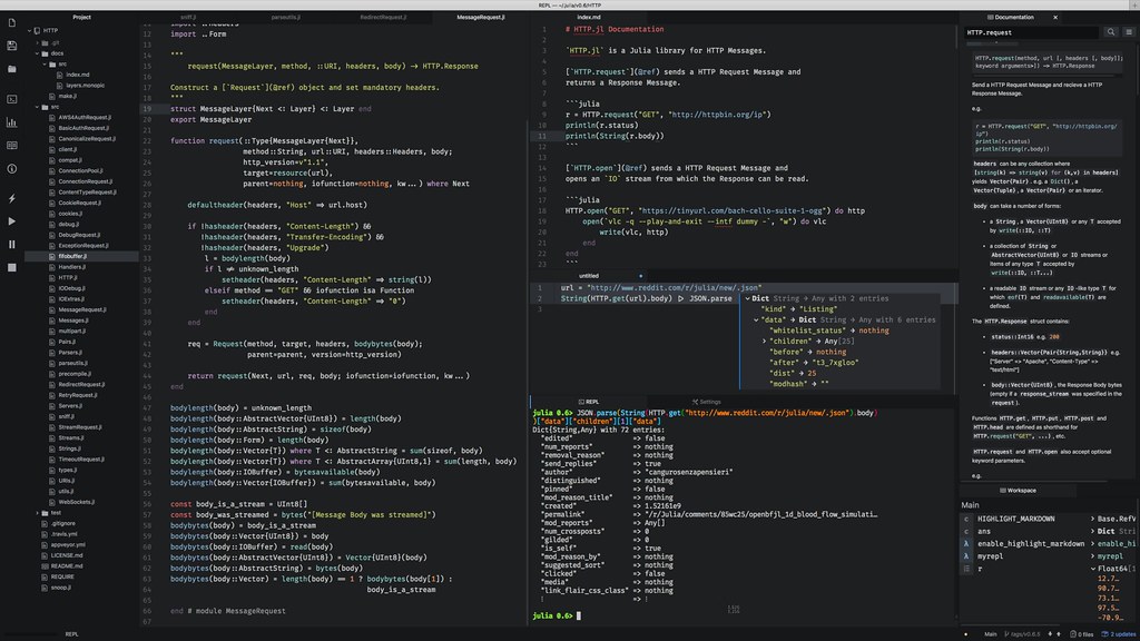 Julia juno atom ide editing repl