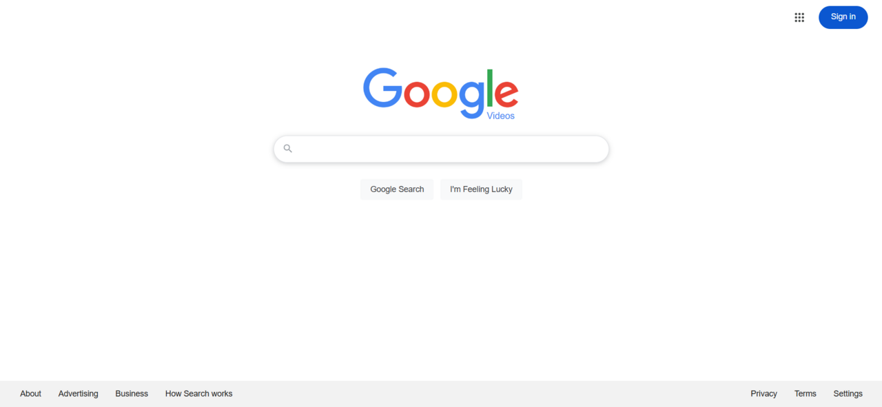 Google videos search engine screenshot