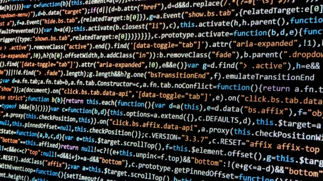 Code computer screen