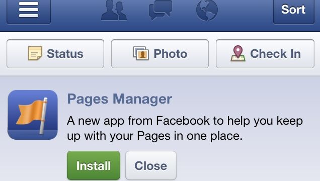 Install Facebook Pages Manager Notification in News Feed