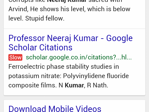 Google Mobile - Slow Label