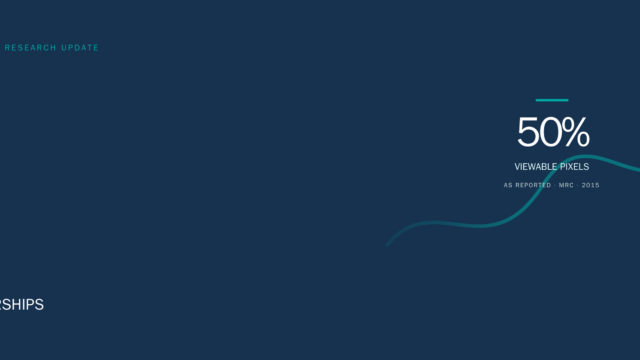 Web Moves header graphic for sponsorships, showing the Media Rating Council definition of 50 percent of display-ad pixels in view.