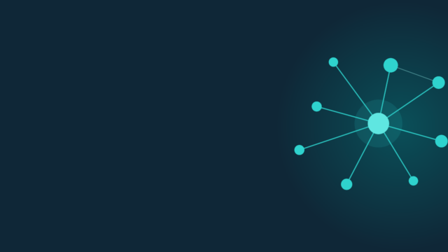Abstract header graphic in teal on navy: a central hub linked out to surrounding nodes, with one dashed node that nothing connects to.