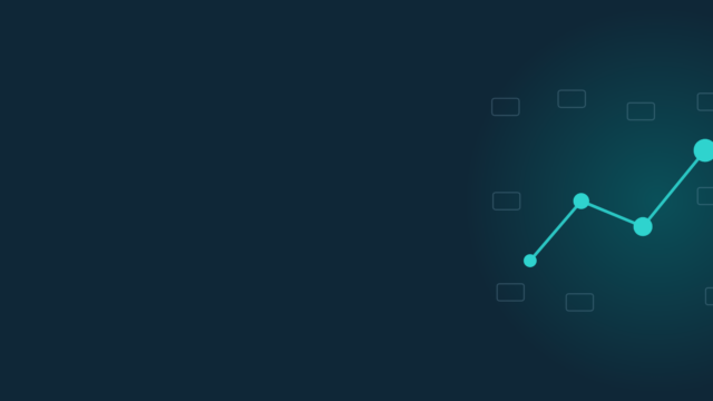 Abstract diagram in teal on navy: a path threading through a field of candidate documents, picking five in sequence, the markers growing as the sequence progresses.