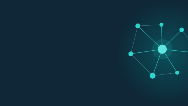 Abstract header graphic in teal on navy: a central hub linked out to surrounding nodes, with one dashed node that nothing connects to.