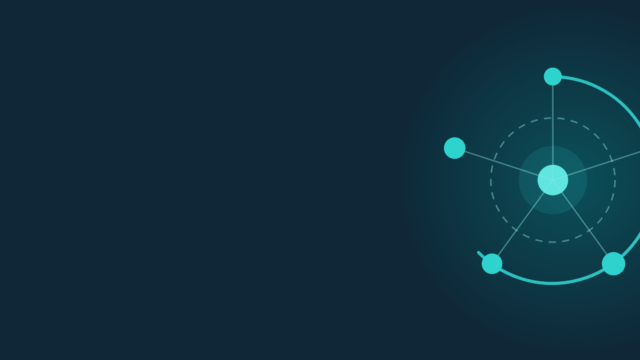 Abstract header graphic in teal on navy: a closed circuit of checkpoints ringing a central node.