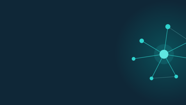 Abstract header graphic in teal on navy: a central hub linked out to surrounding nodes, with one dashed node that nothing connects to.