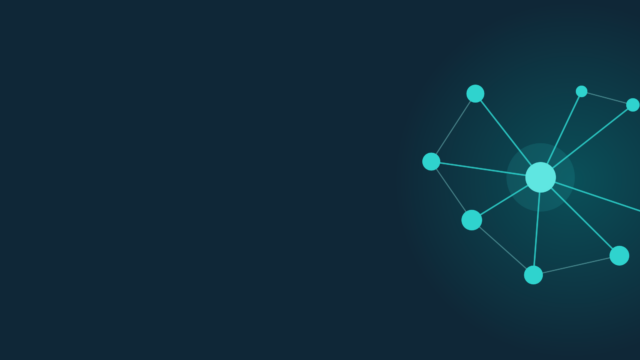 Abstract header graphic in teal on navy: a central hub linked out to surrounding nodes, with one dashed node that nothing connects to.
