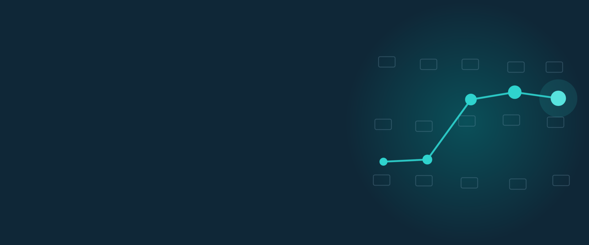 Abstract header graphic in teal on navy: a path stepping upward through a field of candidate blocks, the markers growing along the way.